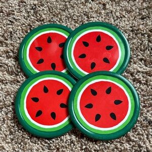 Vibrant Watermelon Coaster Set (Set of 4)
